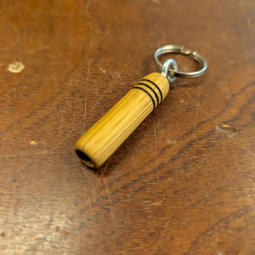 Handmade Oak Wood Whistle Keychain new