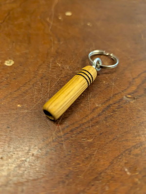 Handmade Oak Wood Whistle Keychain new