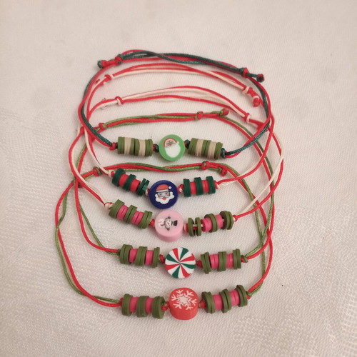 Bracelets charms new, set of 5 colorful pieces