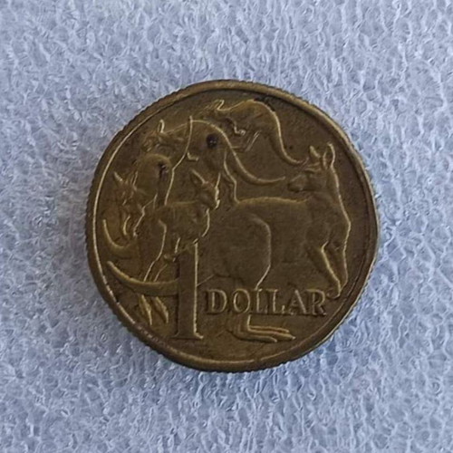 Australia 1 Dollar Coin 1984 used, Five Kangaroos