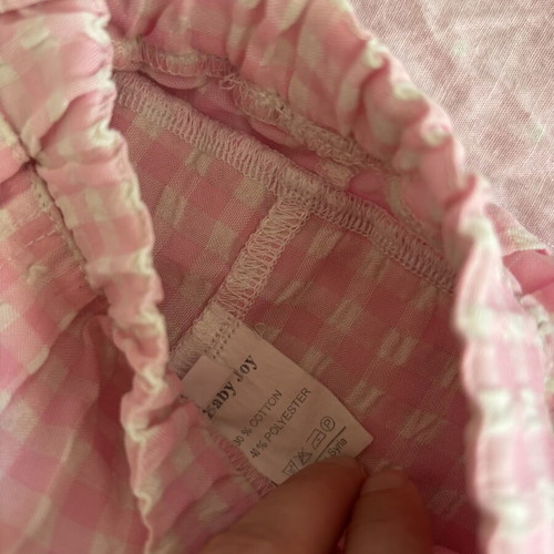 Pink Checked Baby Girl Shorts like new up to 6 months