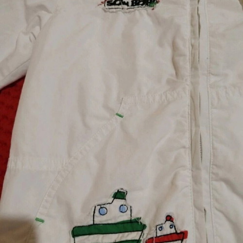 Baby jacket for 21 months like new, white with cotton lining