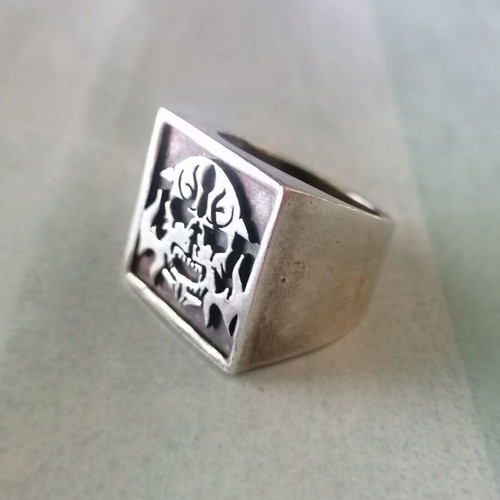 Silver 925 men's skull ring new, Rock Metal Gothic Biker style
