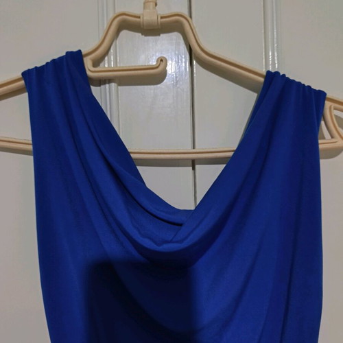 Sarah Chole blue draped blouse like new, small-medium
