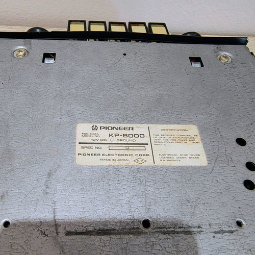 Pioneer KP 8000 car radio used, working