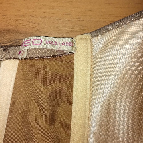 Med Gold Label Corset Bustier like new, beige and gold