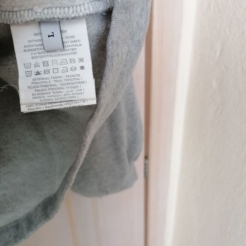 Trussardi jeans sweatshirt L grey like new cotton with puff sleeve