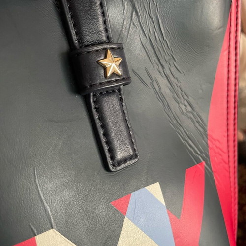 Tote bag Tommy Hilfiger used, crossbody with integrated pouch, blue and red