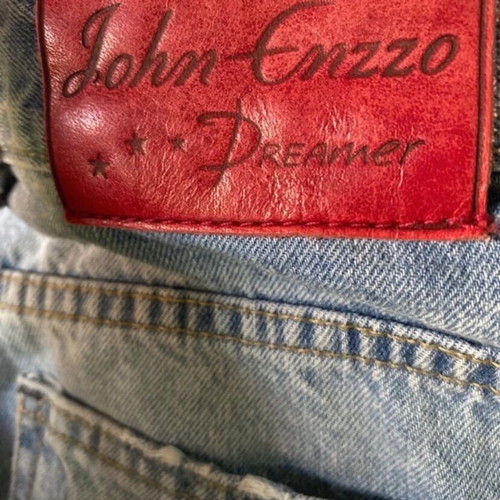 Denim shorts John Enzzo like new, blue with silver detail