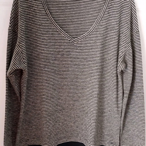 Attrattivo long-sleeve blouse like new, black and gray, size S
