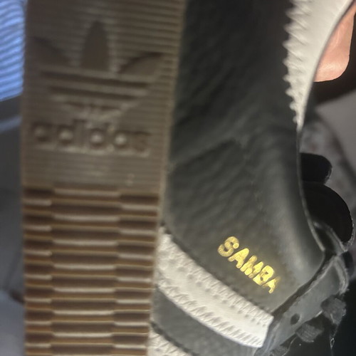 Adidas Samba sneakers, black and white, size 40