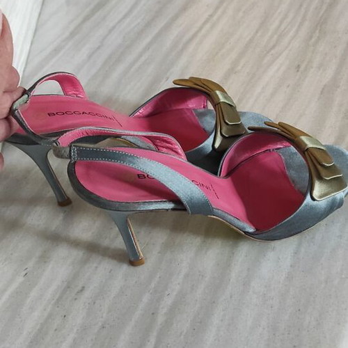 Branded sandals used, size 39.5, blue and green