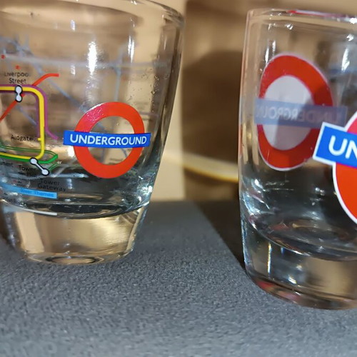 Set of 3 London Metro Glass Shot Glasses new