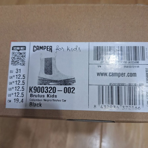 Camper kids boots used size 31 black