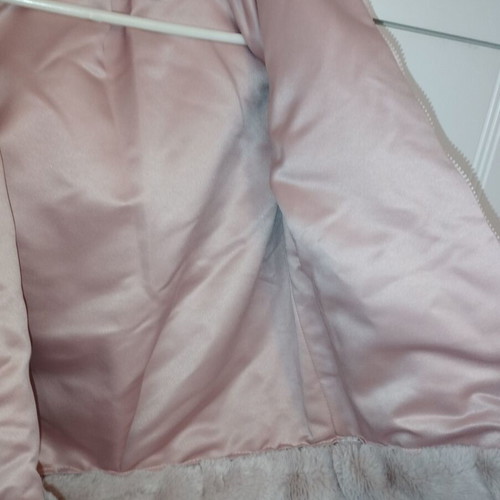 Pink faux fur jacket new for girls aged 6-8