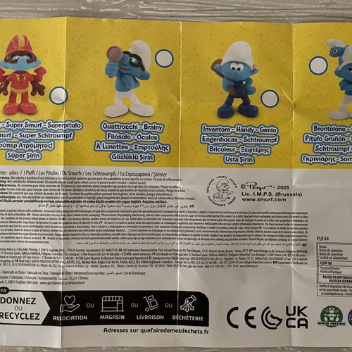 Giochi Preziosi The Smurfs figures like new, 5.5 cm, Babbastroumf and Xefteris