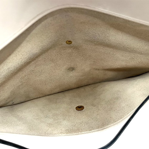 Christian Dior vintage λευκό δερμάτινο clutch μεταχειρισμένο