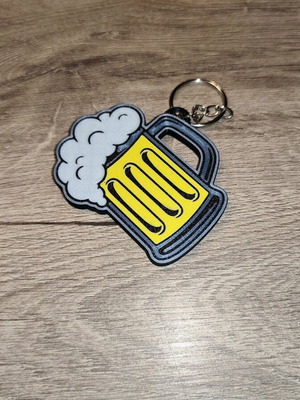 Keychain in Beer Design new 7x6 cm