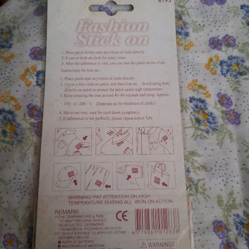 Embroidered iron-on patch new