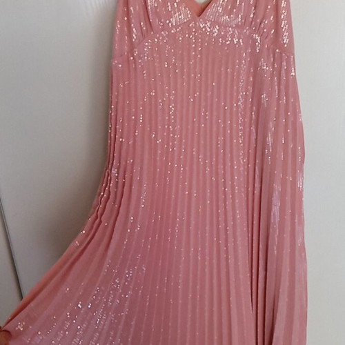 Zara pink dress with sequins like new, size S