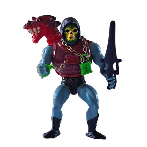 Mattel Masters of the Universe Dragon Blaster Skeletor figure used, 80s vintage