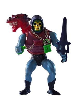 Mattel Masters of the Universe Dragon Blaster Skeletor figure used, 80s vintage