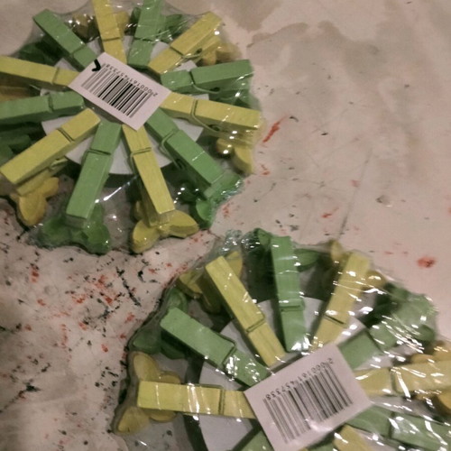 Spring clothespins pack of 24 new with butterflies
