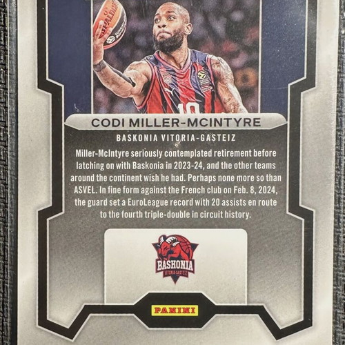 2023-24 Panini Prizm Cody Miller - Mcintyre Prizm Green card new
