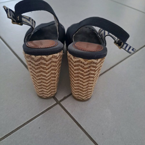 Tommy Hilfiger summer platforms used, navy color, size 39