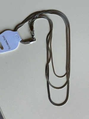 Triple stainless steel chain new, silver