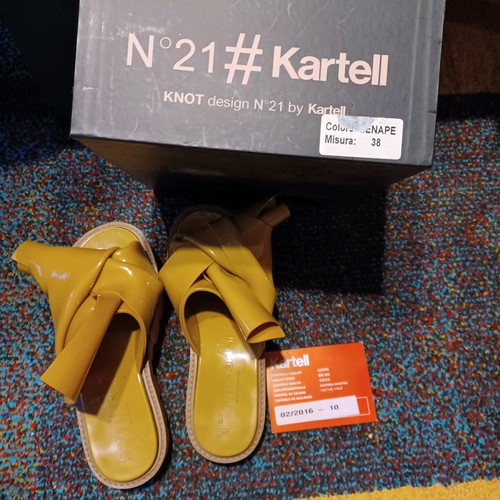 Kartell Knot Slide sandals used, size 38
