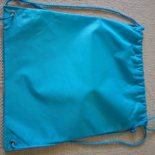 Drawstring backpack yellow used, collectible