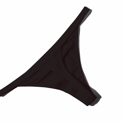 Sexy women's black cotton thongs pack of 3, G-string