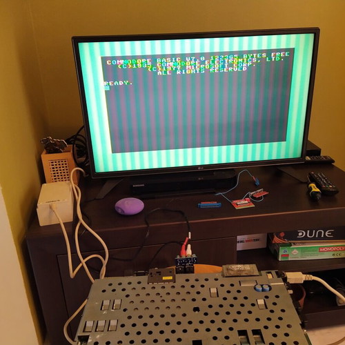 Commodore 128 motherboard used, fully functional