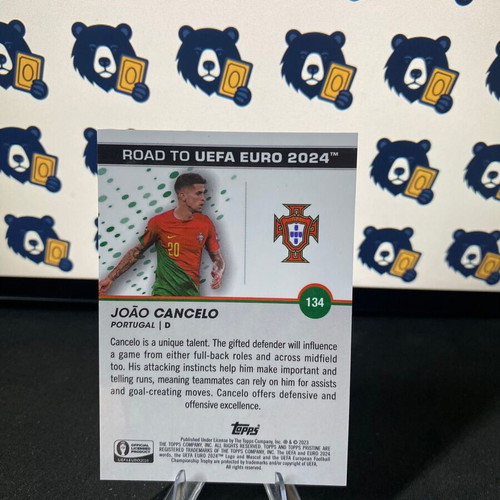 Joao Cancelo 2023 Topps Pristine Road To UEFA EURO Green Prismatic card new