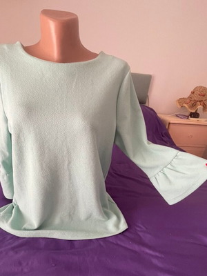 Zolla 3/4 Sleeve T-Shirt Light Pastel Mint Like New Size M