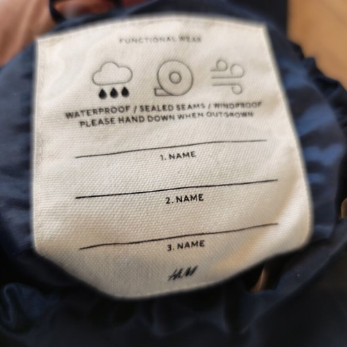 H&M waterproof windproof pants size 104, like new, blue
