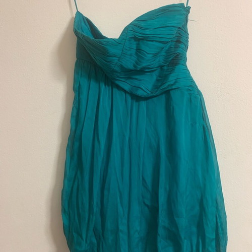 Zara balloon dress used, turquoise, size S