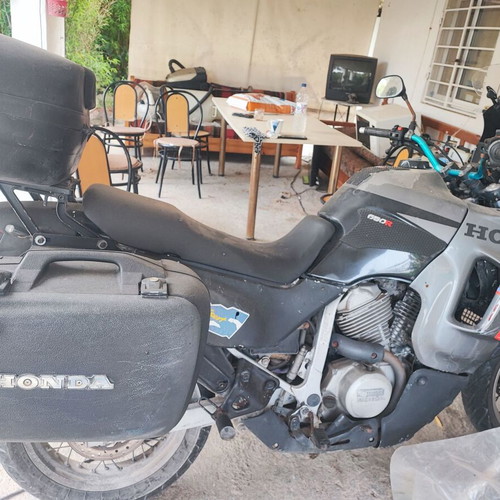 Honda Transalp 600 motorcycle used with three cases