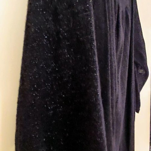 Black dress with silver threads