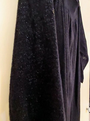 Black dress with silver threads