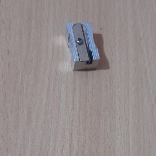 Metal Pencil Sharpener silver new