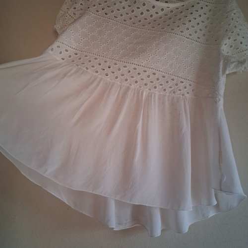 BSB Transparent Top with Lace like new, white, size M