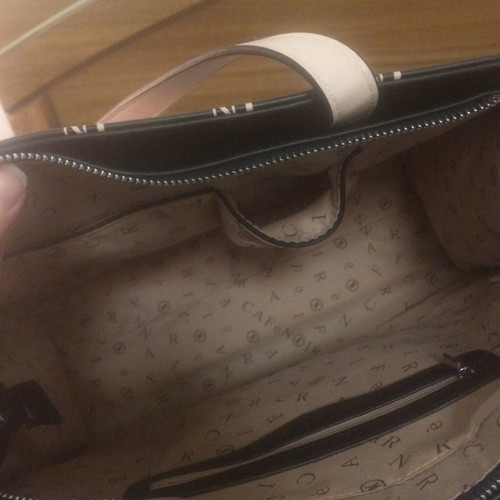 CafeNoir women's shoulder bag used, soft technoleather and fabric lining