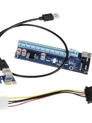 Kolink PCI-E Riser 1x to 16x powered 60cm new