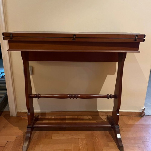 Wooden folding table console used
