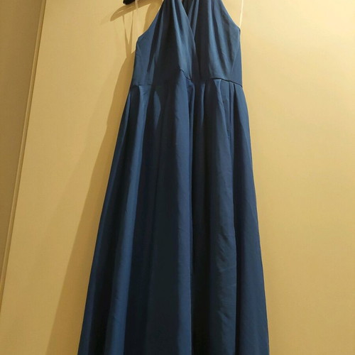 Maxi dress like new, blue, size S, backless with slit