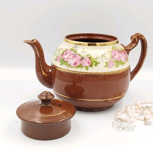 Ceramic teapot used, English style for tea