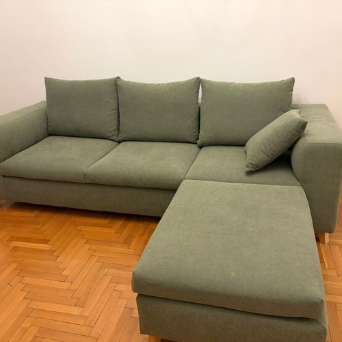 Furniture set like new including bed, sofa, fridge, kitchen, and dresser