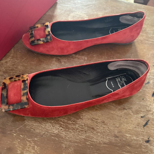 Roger Vivier ballerina shoes, red, size 41